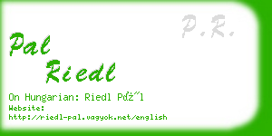 pal riedl business card